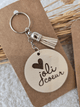 Porte-clés « Joli Cœur » en bois