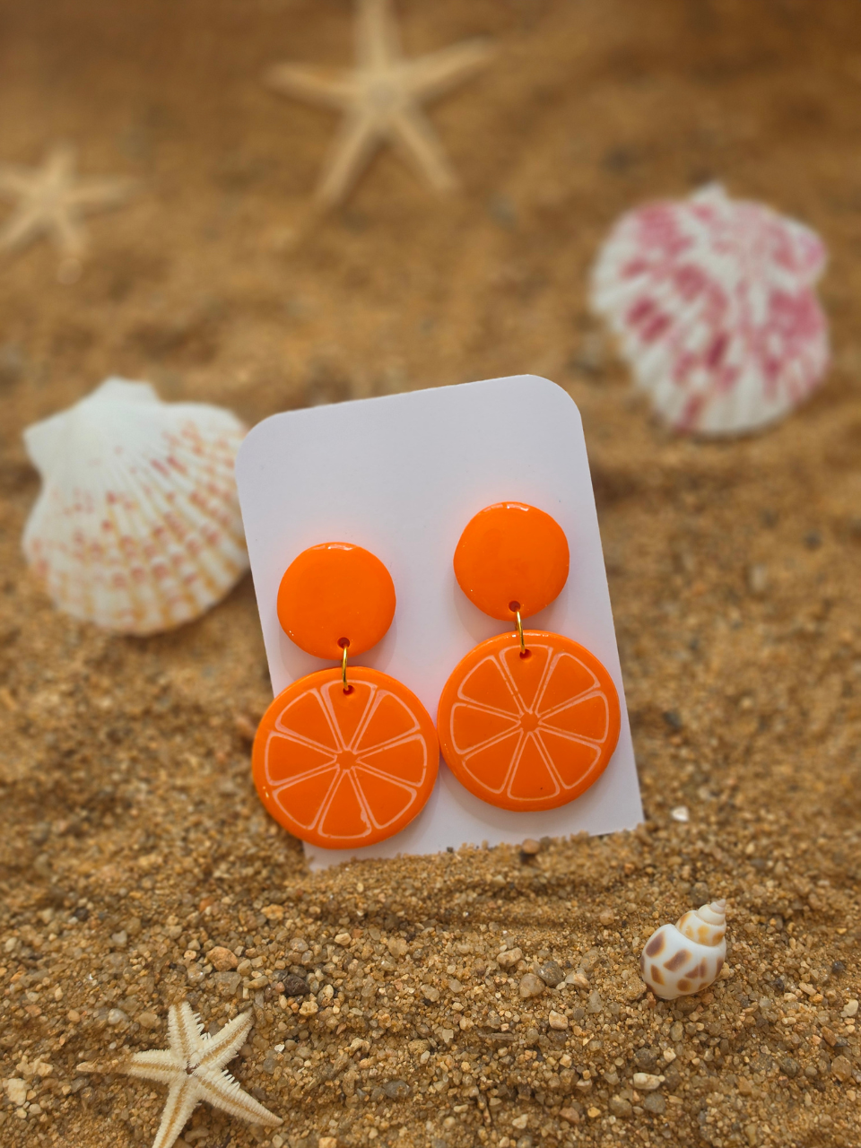 Boucles d'oreilles orange – Petit Trésor