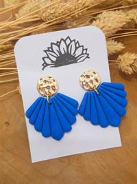 Boucles d'oreilles coquillage artisanales en argile polymère – Petit Trésor