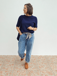 Pull femme manches courtes