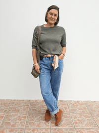 Pull femme manches courtes