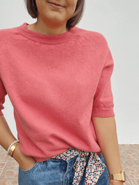 Pull femme manches courtes