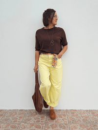 Pull femme manches courtes