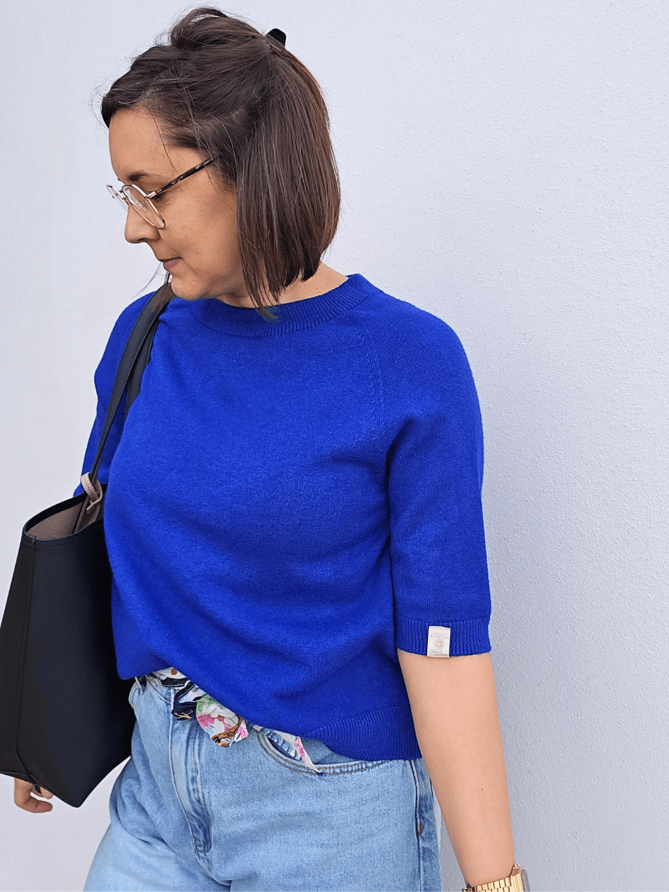 Pull femme manches courtes