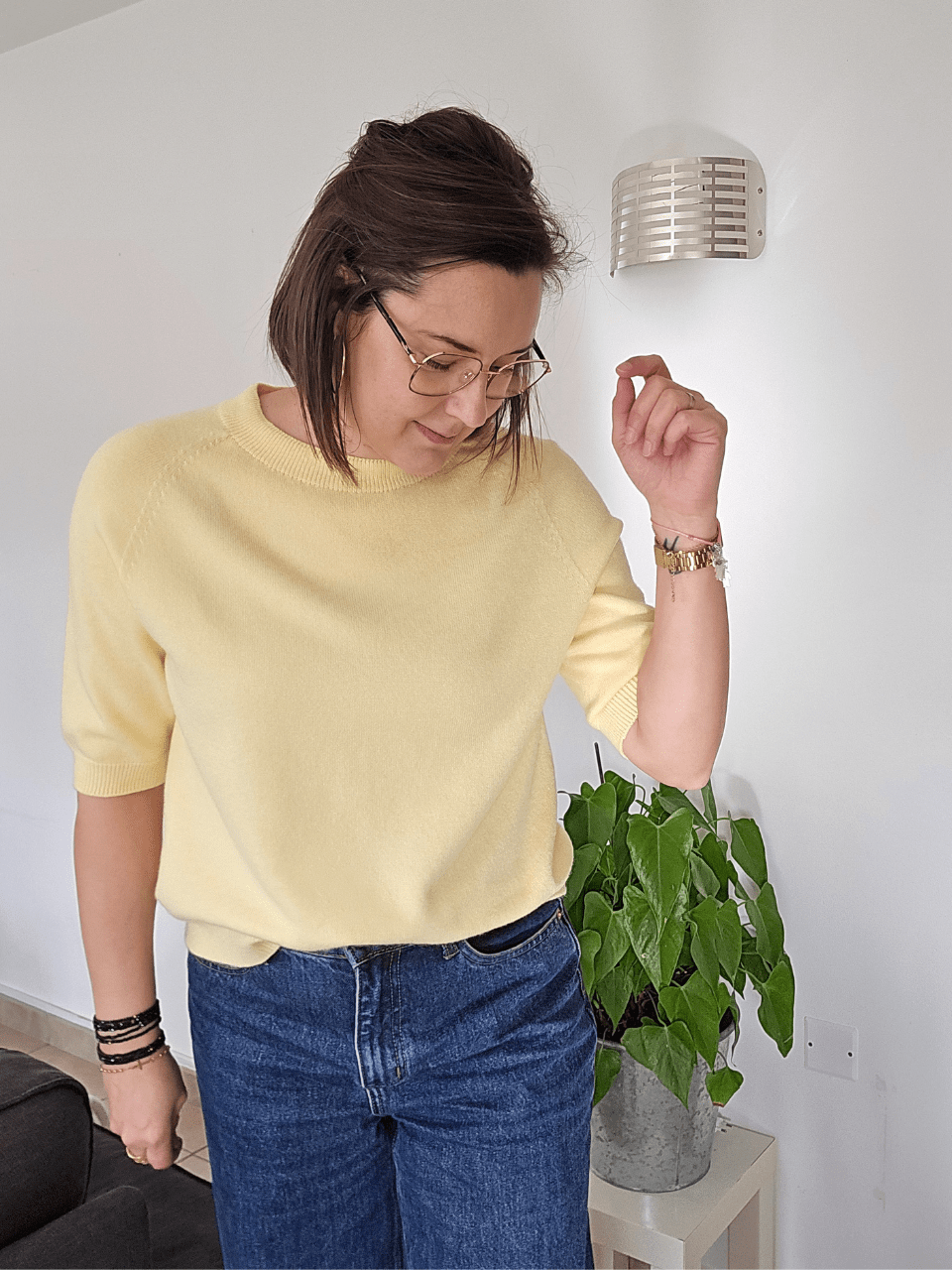 Pull femme manches courtes