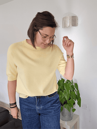 Pull femme manches courtes