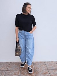 Pull femme manches courtes