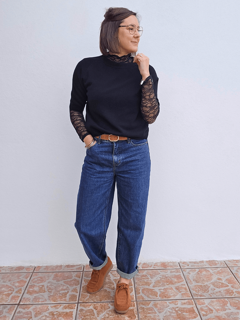 Pull femme manches courtes