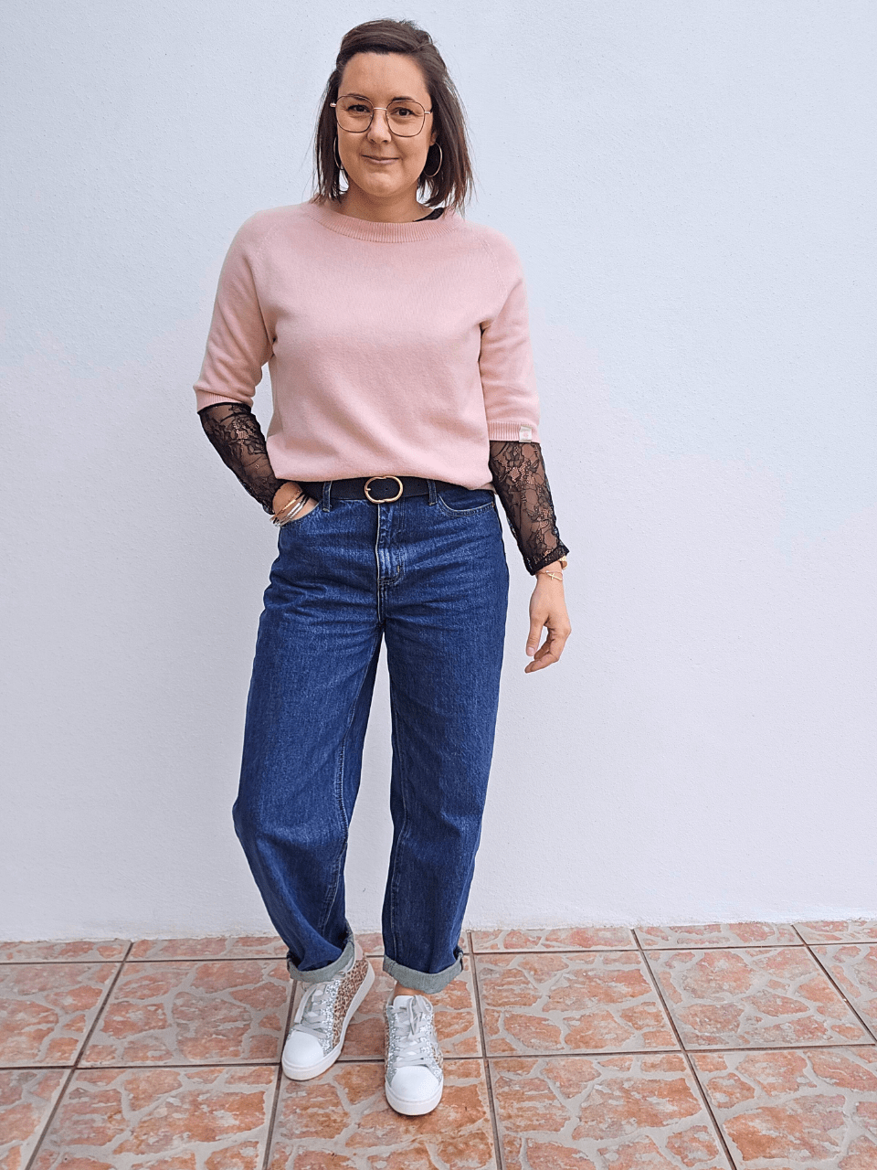 Pull femme manches courtes