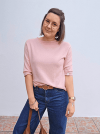Pull femme manches courtes
