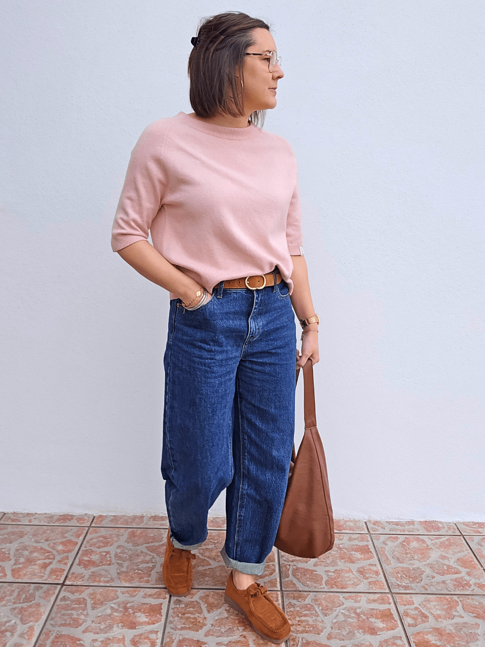 Pull femme manches courtes