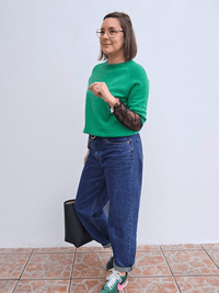 Pull femme manches courtes