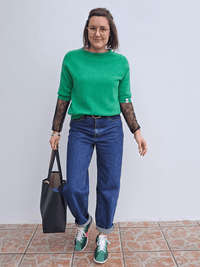 Pull femme manches courtes