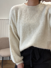 Pull femme doux et duveteux – Écru ou vert olive