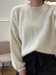 Pull femme doux et duveteux – Écru ou vert olive