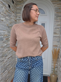 Pull manches courtes automne femme