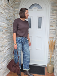 Pull manches courtes femme à détails ajourés – 5 coloris