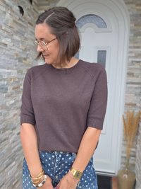 Pull manches courtes femme à détails ajourés – 5 coloris