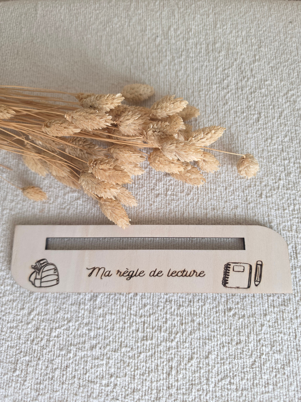 Règle de lecture en bois pour enfant – Petit Trésor