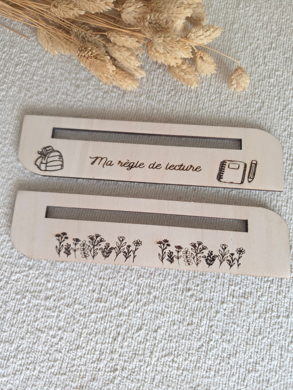 Règle de lecture en bois pour enfant – Petit Trésor