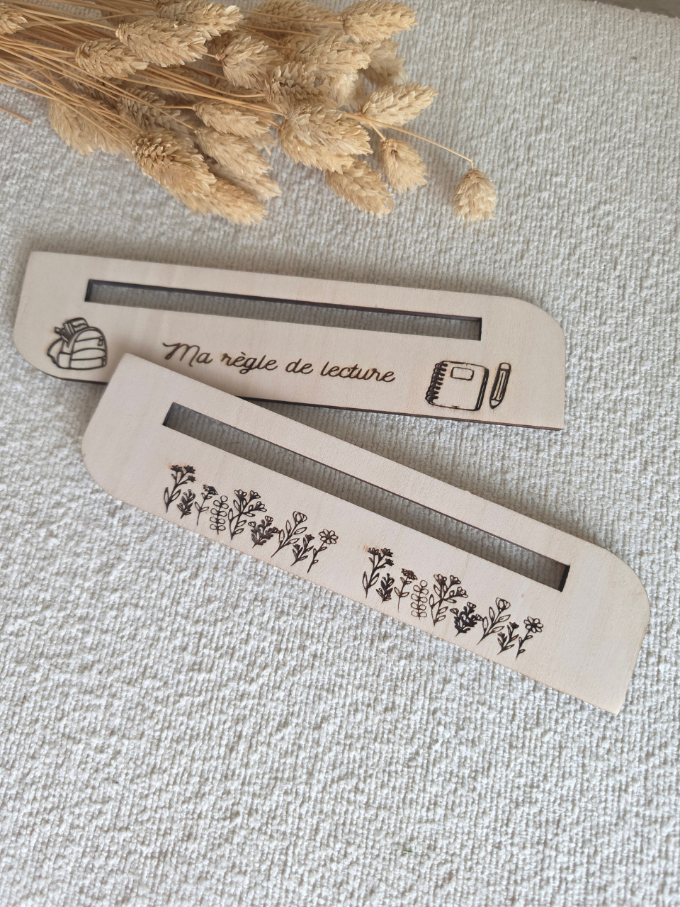 Règle de lecture en bois pour enfant – Petit Trésor