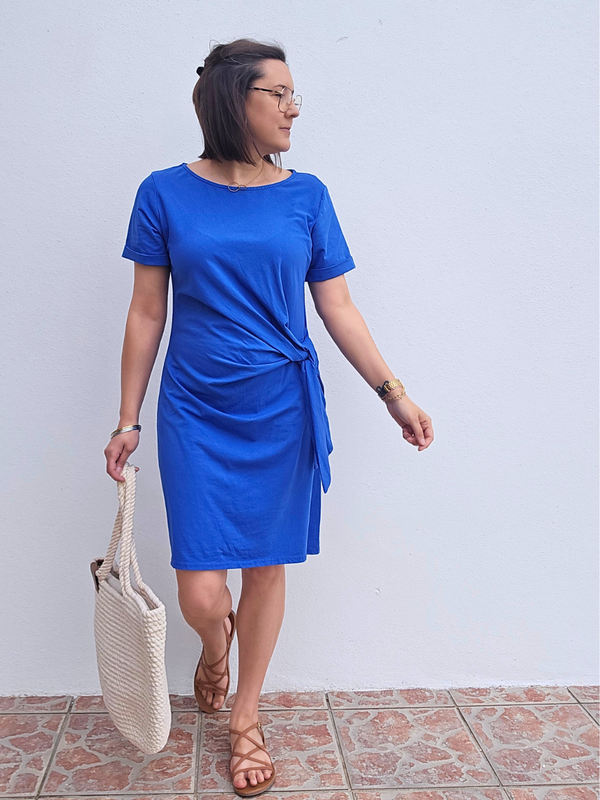 Robe courte nœud sur le côté – Inspiration Sézane - Plusieurs coloris