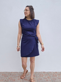 Robe courte été marine femme
