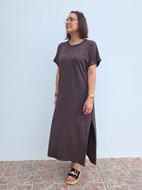 Robe longue tee-shirt détails cloutés – taille unique