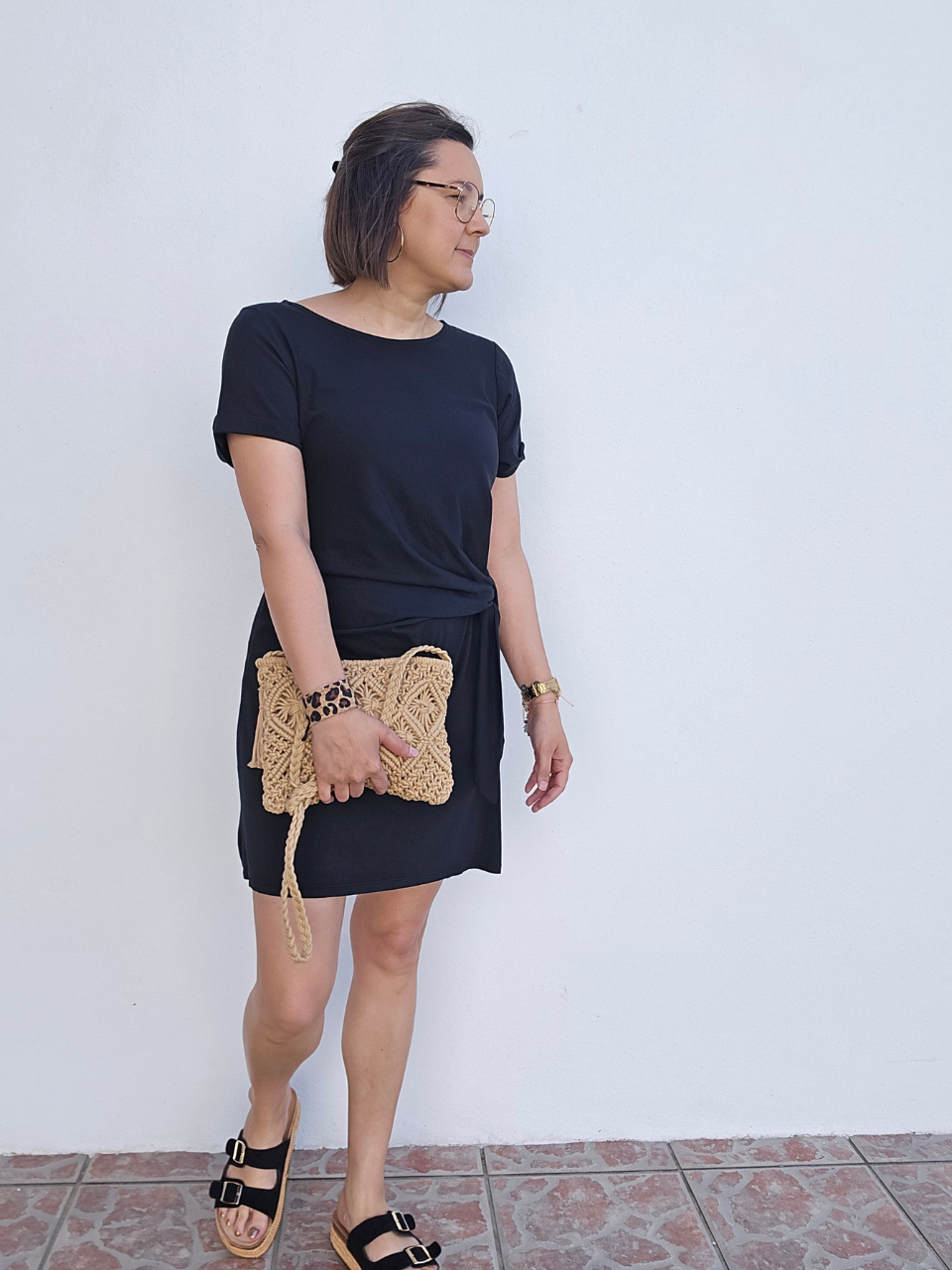 Robe courte nœud sur le côté – Inspiration Sézane - Plusieurs coloris