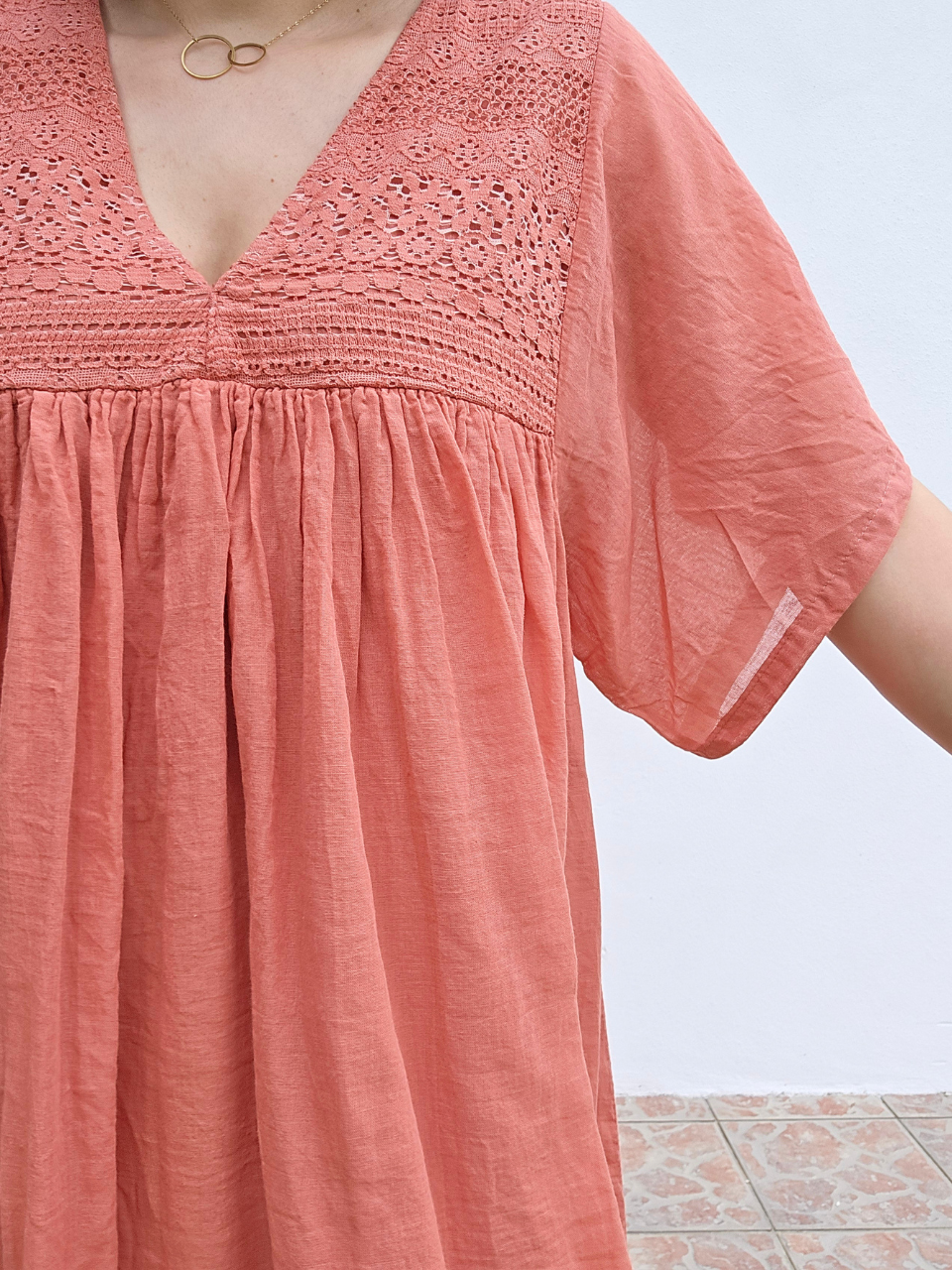 Robe vieux rose femme