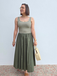Look robe kaki et crochet 