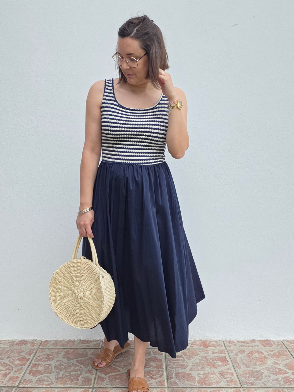 Look robe marine et crochet 