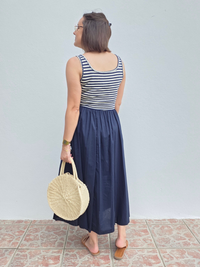 détails look robe crochet et coton