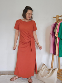 Robe longue nœud sur le côté – Inspiration Sézane