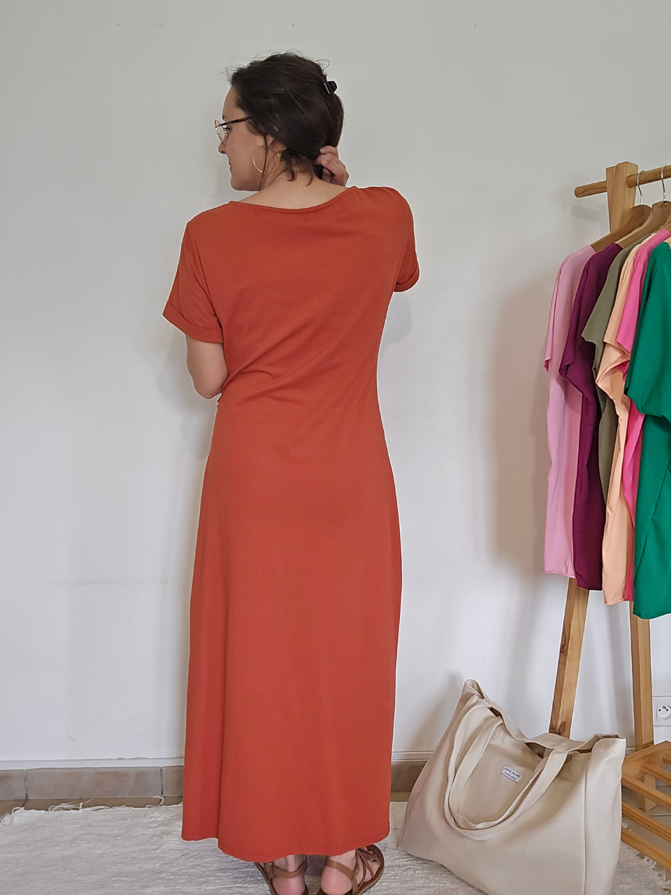 Robe longue nœud sur le côté – Inspiration Sézane