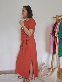 Robe longue nœud sur le côté – Inspiration Sézane