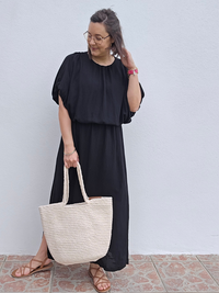 Robe longue noir femme tendance 