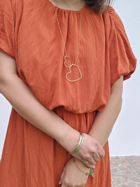 Robe fluide femme terracotta