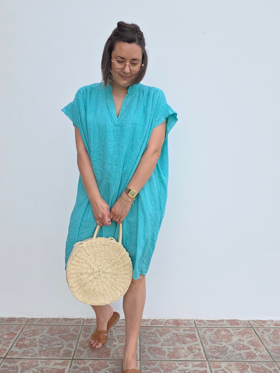 Robe turquoise été femme