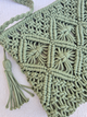 Détail sac en crochet kaki été