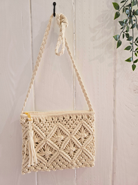 Sac en crochet écru Pays Basque 