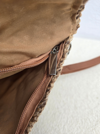 Sac en raphia – perles colorées et coquillages, porté main ou bandoulière