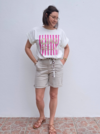 Look été femme short beige 