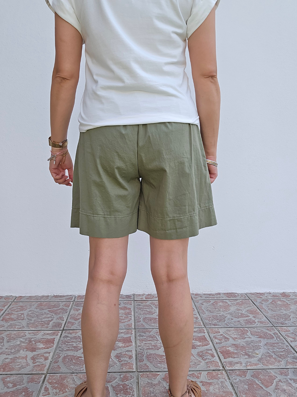 Short kaki femme