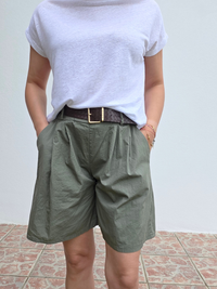 Short en coton avec ceinture – Taille unique 36 à 42