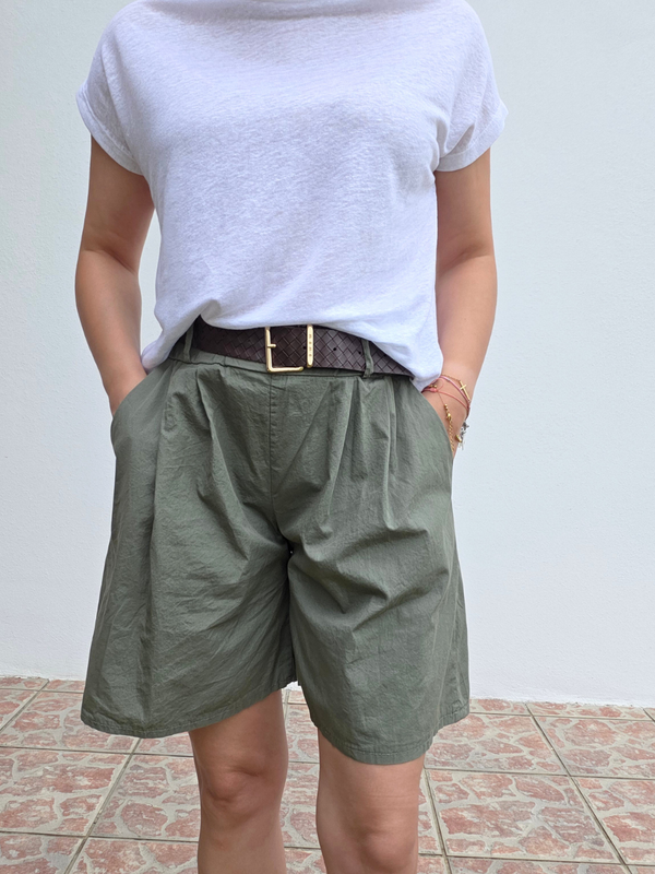 Short en coton avec ceinture – Taille unique 36 à 42
