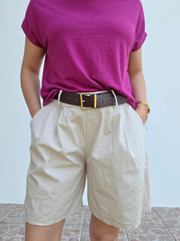 Short en coton avec ceinture – Taille unique 36 à 42