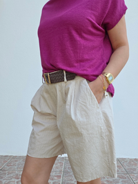 Short en coton avec ceinture – Taille unique 36 à 42