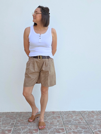 Short en coton avec ceinture – Taille unique 36 à 42