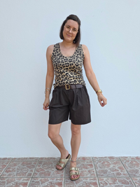 Short en coton avec ceinture – Taille unique 36 à 42
